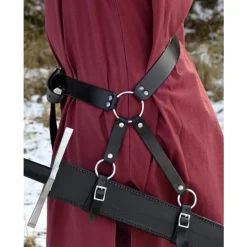 Deepeeka Ceinture D'armes Médiévale Traditionnelle -France Épées médiévales Soldes 2023 ceinture darmes medievale traditionnelle 2