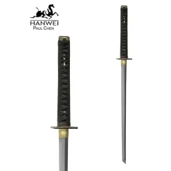 Hanwei Katana De Ninja Avec Samé Blanc, Battle-ready (émoussé 3 Mm)