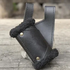 Epic Armoury Porte-épée LARP Avec Fourrure, Noir