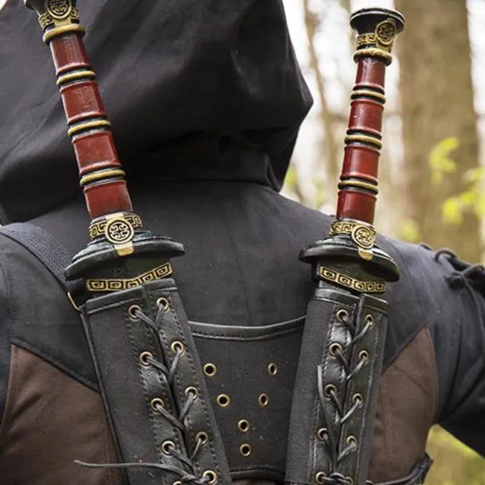 Epic Armoury Porte épée RFB Double LARP, Marron 4 Epic Armoury Porte épée RFB Double LARP, Marron – Image 2