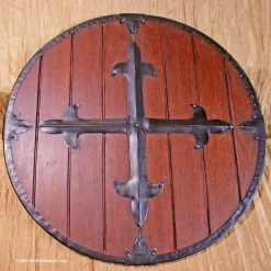 Deepeeka Rondache à Croix, En Bois -France Épées médiévales Soldes 2023 rondache a croix en bois 1